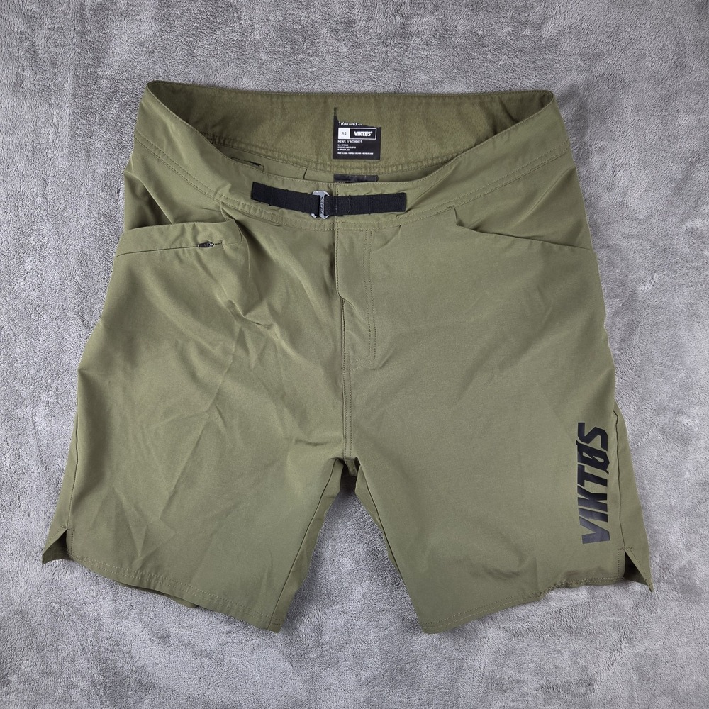 Viktos Gymswym 2 Training Tactical Green Shorts Mens 34 Performance Stretch Belt